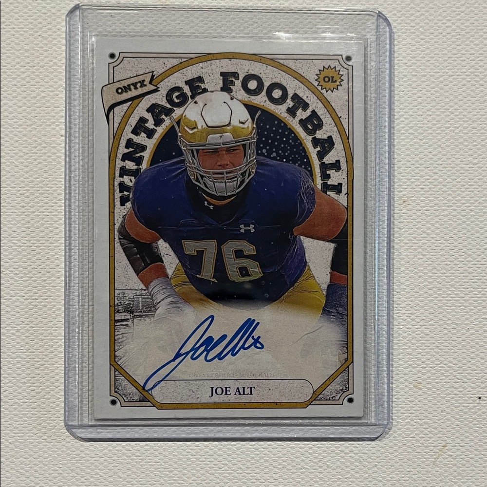 2023 Onyx Joe Alt #OAJA with BLUE autograph